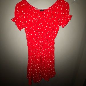Off the Shoulder Red Dress